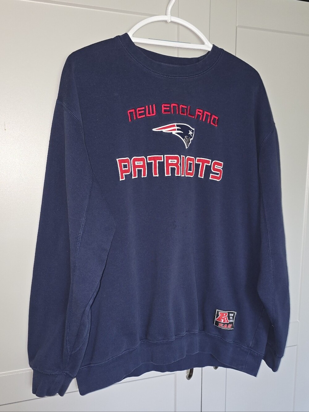 NFL New England Patriots Embroiders Sweatshirt XL-XXL Navy Blue Football